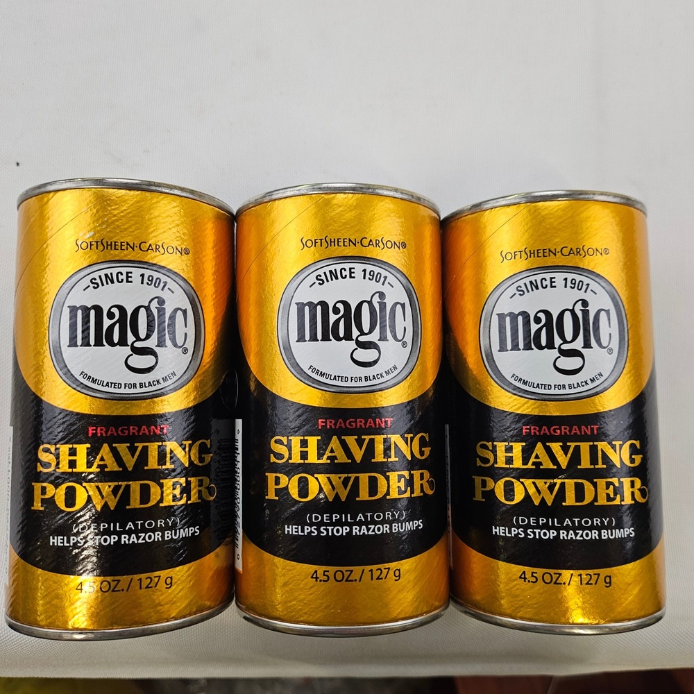 SoftSheen-Carson Magic Fragrant Shaving Powder 4.5oz 3 Pack Razorless Depilatory